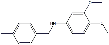 3,4-dimethoxy-N-[(4-methylphenyl)methyl]aniline 结构式