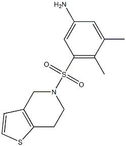 3,4-dimethyl-5-{4H,5H,6H,7H-thieno[3,2-c]pyridine-5-sulfonyl}aniline,,结构式