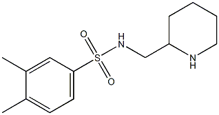 3,4-dimethyl-N-(piperidin-2-ylmethyl)benzene-1-sulfonamide,,结构式