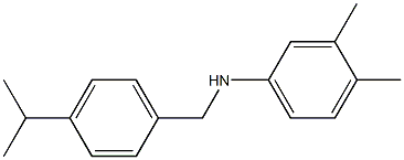 3,4-dimethyl-N-{[4-(propan-2-yl)phenyl]methyl}aniline 结构式
