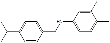 3,4-dimethyl-N-{[4-(propan-2-yl)phenyl]methyl}aniline,,结构式