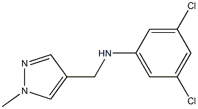 3,5-dichloro-N-[(1-methyl-1H-pyrazol-4-yl)methyl]aniline,,结构式