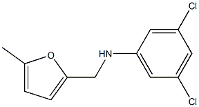 3,5-dichloro-N-[(5-methylfuran-2-yl)methyl]aniline,,结构式