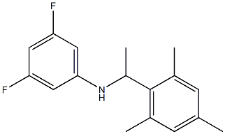 3,5-difluoro-N-[1-(2,4,6-trimethylphenyl)ethyl]aniline 化学構造式