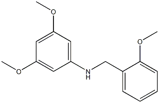 3,5-dimethoxy-N-[(2-methoxyphenyl)methyl]aniline Struktur