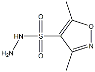 3,5-dimethyl-1,2-oxazole-4-sulfonohydrazide 结构式