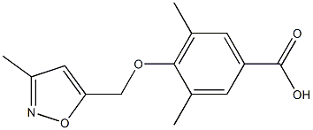 3,5-dimethyl-4-[(3-methyl-1,2-oxazol-5-yl)methoxy]benzoic acid 结构式