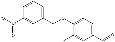 3,5-dimethyl-4-[(3-nitrophenyl)methoxy]benzaldehyde,,结构式