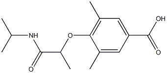 3,5-dimethyl-4-[1-(propan-2-ylcarbamoyl)ethoxy]benzoic acid Struktur