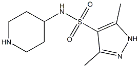 3,5-dimethyl-N-(piperidin-4-yl)-1H-pyrazole-4-sulfonamide Structure