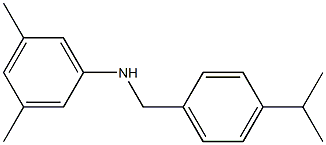 3,5-dimethyl-N-{[4-(propan-2-yl)phenyl]methyl}aniline 化学構造式