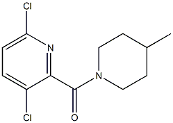 3,6-dichloro-2-[(4-methylpiperidin-1-yl)carbonyl]pyridine Structure