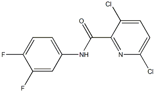 3,6-dichloro-N-(3,4-difluorophenyl)pyridine-2-carboxamide Struktur