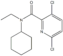 3,6-dichloro-N-cyclohexyl-N-ethylpyridine-2-carboxamide 结构式