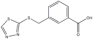 3-[(1,3,4-thiadiazol-2-ylthio)methyl]benzoic acid 化学構造式