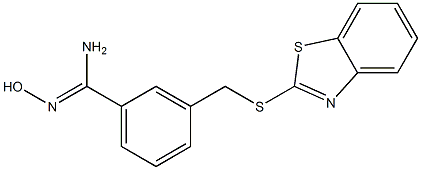 3-[(1,3-benzothiazol-2-ylsulfanyl)methyl]-N'-hydroxybenzene-1-carboximidamide 结构式