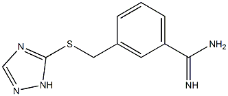 3-[(1H-1,2,4-triazol-5-ylsulfanyl)methyl]benzene-1-carboximidamide 化学構造式