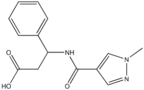 3-[(1-methyl-1H-pyrazol-4-yl)formamido]-3-phenylpropanoic acid|