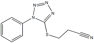3-[(1-phenyl-1H-1,2,3,4-tetrazol-5-yl)sulfanyl]propanenitrile Struktur