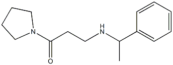 3-[(1-phenylethyl)amino]-1-(pyrrolidin-1-yl)propan-1-one Struktur