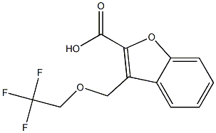 3-[(2,2,2-trifluoroethoxy)methyl]-1-benzofuran-2-carboxylic acid,,结构式