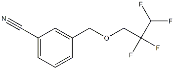 3-[(2,2,3,3-tetrafluoropropoxy)methyl]benzonitrile 化学構造式