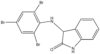 3-[(2,4,6-tribromophenyl)amino]-2,3-dihydro-1H-indol-2-one,,结构式