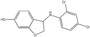 3-[(2,4-dichlorophenyl)amino]-2,3-dihydro-1-benzofuran-6-ol,,结构式