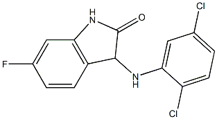 3-[(2,5-dichlorophenyl)amino]-6-fluoro-2,3-dihydro-1H-indol-2-one 化学構造式