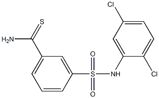 3-[(2,5-dichlorophenyl)sulfamoyl]benzene-1-carbothioamide 化学構造式
