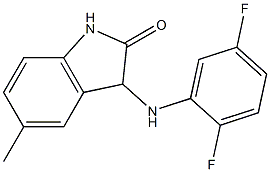 3-[(2,5-difluorophenyl)amino]-5-methyl-2,3-dihydro-1H-indol-2-one Structure
