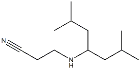 3-[(2,6-dimethylheptan-4-yl)amino]propanenitrile Structure