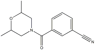 3-[(2,6-dimethylmorpholin-4-yl)carbonyl]benzonitrile 结构式