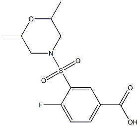 3-[(2,6-dimethylmorpholine-4-)sulfonyl]-4-fluorobenzoic acid