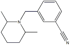 3-[(2,6-dimethylpiperidin-1-yl)methyl]benzonitrile 结构式