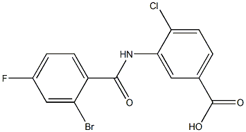 3-[(2-bromo-4-fluorobenzene)amido]-4-chlorobenzoic acid