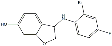 3-[(2-bromo-4-fluorophenyl)amino]-2,3-dihydro-1-benzofuran-6-ol 结构式