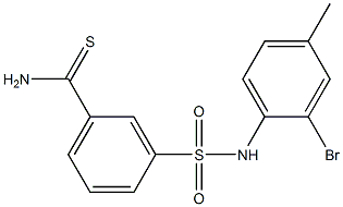 3-[(2-bromo-4-methylphenyl)sulfamoyl]benzene-1-carbothioamide Structure