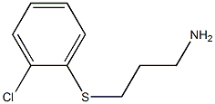 3-[(2-chlorophenyl)thio]propan-1-amine,,结构式