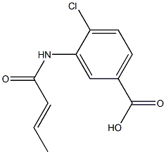 3-[(2E)-but-2-enoylamino]-4-chlorobenzoic acid 化学構造式