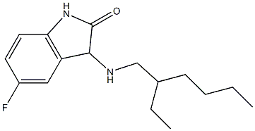 3-[(2-ethylhexyl)amino]-5-fluoro-2,3-dihydro-1H-indol-2-one Structure