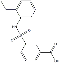 3-[(2-ethylphenyl)sulfamoyl]benzoic acid,,结构式