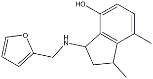 3-[(2-furylmethyl)amino]-1,7-dimethylindan-4-ol Structure