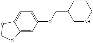 3-[(2H-1,3-benzodioxol-5-yloxy)methyl]piperidine,,结构式
