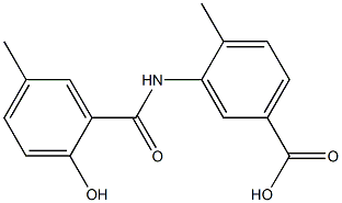 3-[(2-hydroxy-5-methylbenzene)amido]-4-methylbenzoic acid Structure