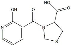3-[(2-hydroxypyridin-3-yl)carbonyl]-1,3-thiazolidine-4-carboxylic acid Struktur