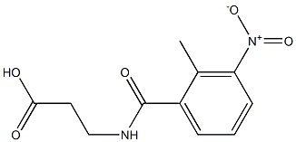 3-[(2-methyl-3-nitrophenyl)formamido]propanoic acid,,结构式