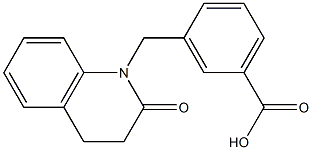 3-[(2-oxo-3,4-dihydroquinolin-1(2H)-yl)methyl]benzoic acid Struktur