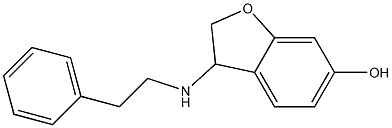 3-[(2-phenylethyl)amino]-2,3-dihydro-1-benzofuran-6-ol 结构式