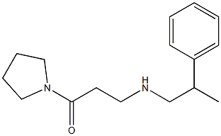 3-[(2-phenylpropyl)amino]-1-(pyrrolidin-1-yl)propan-1-one Structure